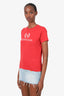 Balenciaga Red BB Logo Print T-Shirt Size XS