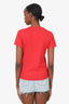 Balenciaga Red BB Logo Print T-Shirt Size XS