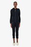 Brunello Cucinelli Black Cotton/Silk Beaded Zip-up Hoodie + Track Pants Set Size XS