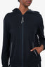 Brunello Cucinelli Black Cotton/Silk Beaded Zip-up Hoodie + Track Pants Set Size XS