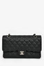 Pre-Loved Chanel™ 2013/14 Black Quilted Caviar Leather Medium Classic Double Flap SHW