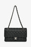 Pre-Loved Chanel™ 2013/14 Black Quilted Caviar Leather Medium Classic Double Flap SHW