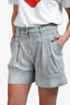 IRO Light Blue Denim Wide Shorts Size 38