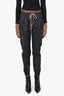Rick Owens Black Nylon 'Temple Tecuatl' Track Pants Size 8