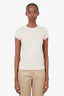Rick Owens Beige Cotton T-Shirt Size 6
