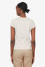 Rick Owens Beige Cotton T-Shirt Size 6