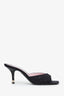 Louis Vuitton Black Fabric Monogram Mules Size 36