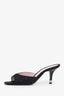Louis Vuitton Black Fabric Monogram Mules Size 36