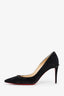Christian Louboutin Black Suede 'Anjalina' Heels Size 36.5