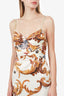 Just Cavalli Gold Patterned Mini Dress Size 42