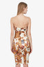 Just Cavalli Gold Patterned Mini Dress Size 42