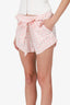 For Love & Lemons Pink Mini Shorts With Tie Size XS