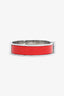 Hermès Silver Toned/Red Clic Bracelet