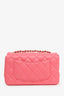Pre-Loved Chanel™ 2020-21 Pink Lambskin Mini Rectangular Flap Bag