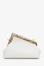 Fendi First White/Python Leather Small Clutch With Straps