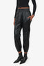 Alexander McQueen Black Leather Cropped Pants Size 40