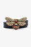 Gucci Black Queen Margaret Bee Embellished Belt