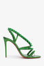 Christian Louboutin Green Spikita Strap Size 40.5