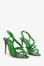 Christian Louboutin Green Spikita Strap Size 40.5