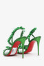Christian Louboutin Green Spikita Strap Size 40.5