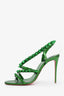 Christian Louboutin Green Spikita Strap Size 40.5