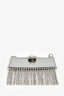 Miu Miu Silver Leather Crystal Fringe Cardholder