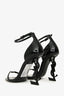 Saint Laurent Black Patent Leather Opyum Sandals Size 35