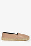 Saint Laurent Dusty Pink Leather Logo 'Cassandre' Espadrilles Size 39