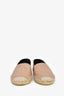 Saint Laurent Dusty Pink Leather Logo 'Cassandre' Espadrilles Size 39