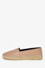 Saint Laurent Dusty Pink Leather Logo 'Cassandre' Espadrilles Size 39