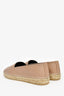 Saint Laurent Dusty Pink Leather Logo 'Cassandre' Espadrilles Size 39