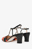 Gucci Black/Multicolour Tweed 'Marmont' T-Strap Heels Size 39.5
