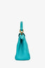 Fendi Turquoise Leather Mini Peekaboo