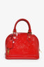 Louis Vuitton 2014 Cherry Red Vernis Leather Alma BB