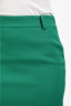 Balenciaga Green Wool Pencil Mini Skirt Size 42