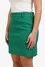 Balenciaga Green Wool Pencil Mini Skirt Size 42