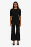 Celine Black Cotton Straight Leg Pants Size 36