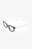 Saint Laurent Black Clear Square Frame Glasses