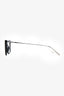 Saint Laurent Black Clear Square Frame Glasses
