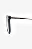 Saint Laurent Black Clear Square Frame Glasses