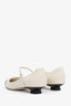 Miu Miu Cream/Black Cap Toe Patent Leather Mary Jane Pumps Size 39