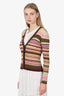 Missoni Multicolour Wool Striped Knit Cardigan Size 38