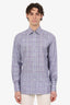 Tom Ford Purple Cotton Check Button Down Shirt Size 42 Mens