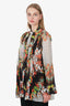 Just Cavalli Orange Printed Sheer Blouse Size 42