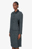 St. John Black/White Tweed Jacket + Skirt Set Size 14