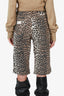Ganni Cheetah Printed Capris Size 26