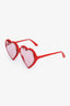 Gucci Red Heart Shaped Sunglasses