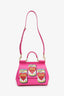 Dolce & Gabbana Pink Leather 'Dauphine Amore Soup Cans Miss Sicily' Bag