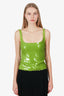 16ARLINGTON Green Sequined Sleeveless Top Size 6