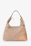 Gucci Beige GG Supreme Canvas Horsebit Tassel Shoulder Bag